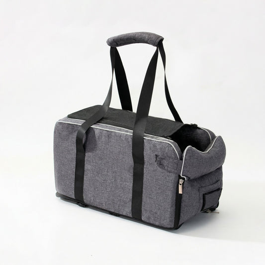 2-in-1 Center Console Dog Car Seat & Portable Carrier