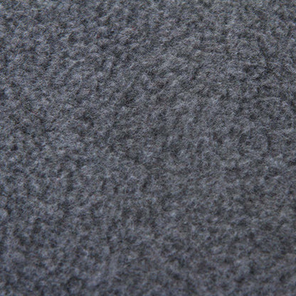 Close-up of the grey fleece texture used on the pet cave bed surface.