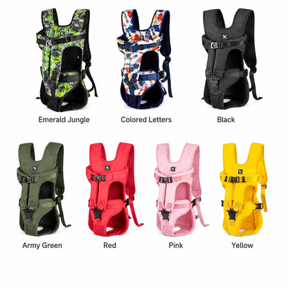 Seven color options for front-facing pet carrier