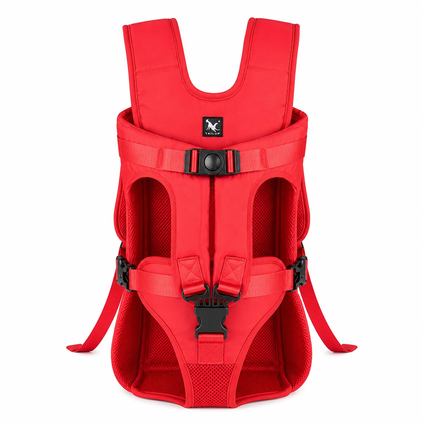 Red front-facing pet carrier product image