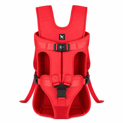 Red front-facing pet carrier product image