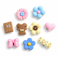 Charms Only — Flower & Bear, 9 Pieces