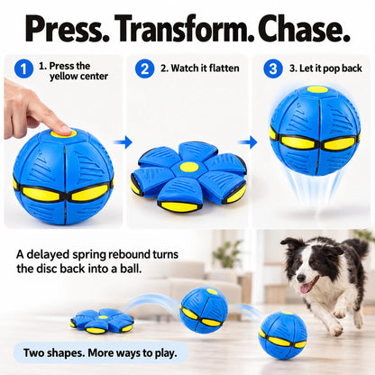 Three-step guide showing yellow-center pressing, a flat disc and delayed rebound into a ball.
