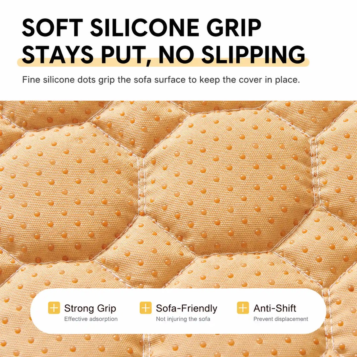 Silicone-dot non-slip backing closeup