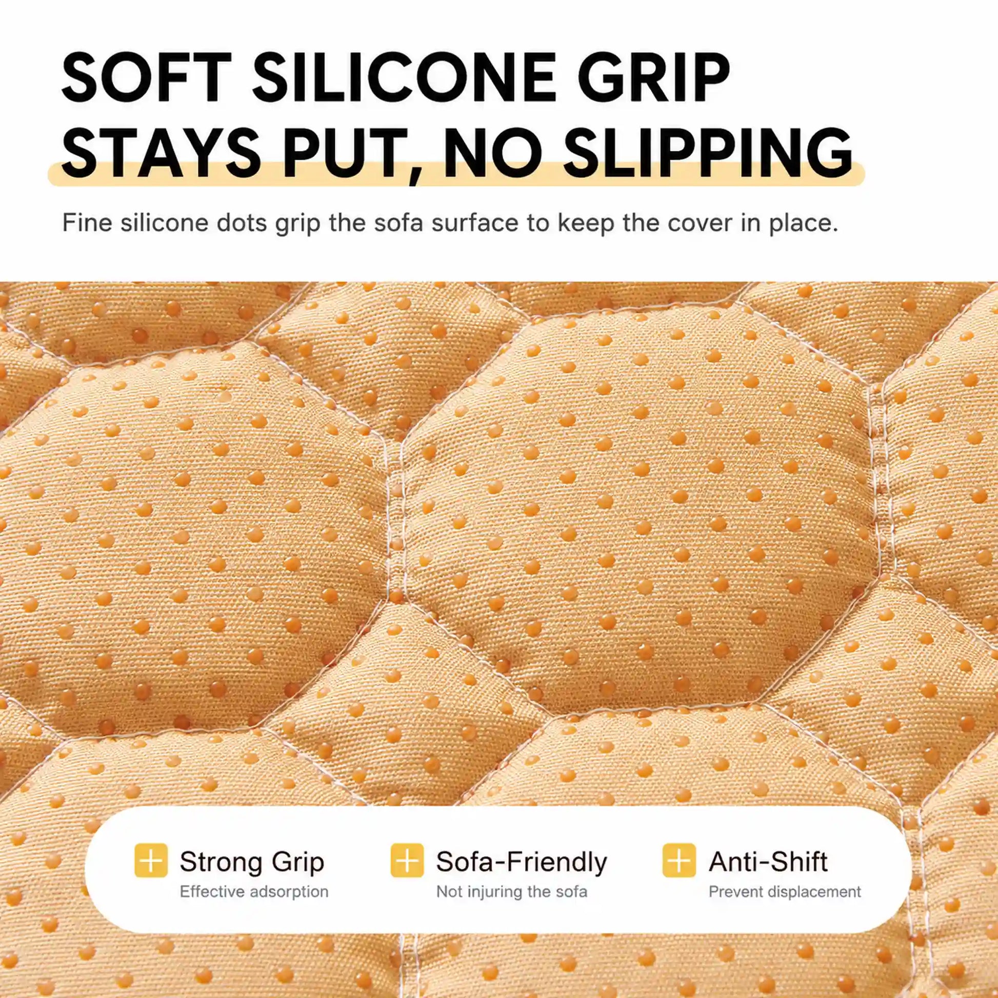 Silicone-dot non-slip backing closeup