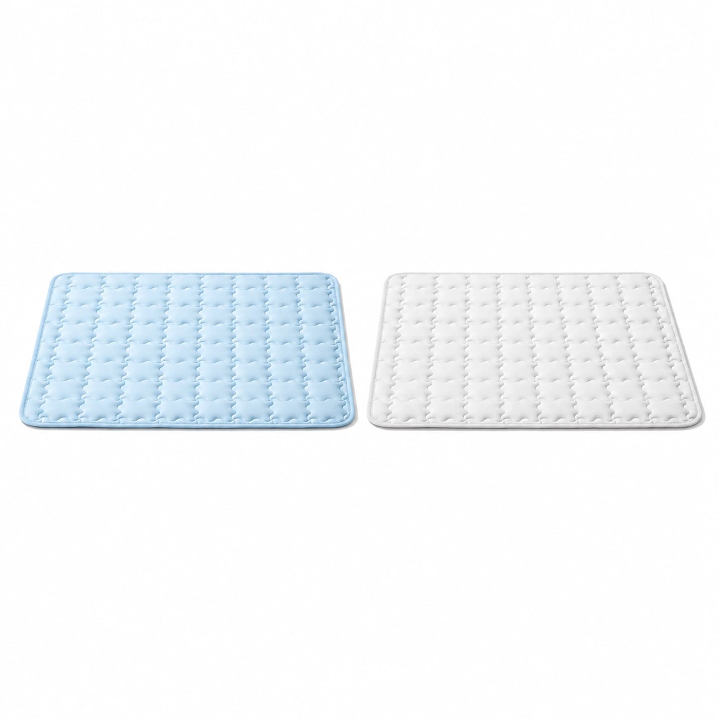 Ice Blue and White cooling pet mat color options
