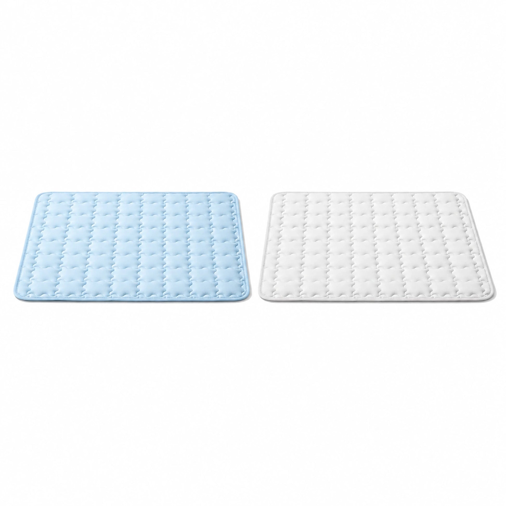 Ice Blue and White cooling pet mat color options