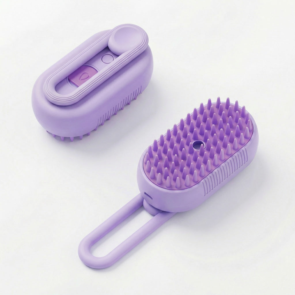 Rechargeable Pet Mist Brush & Anti-Static Deshedding Comb