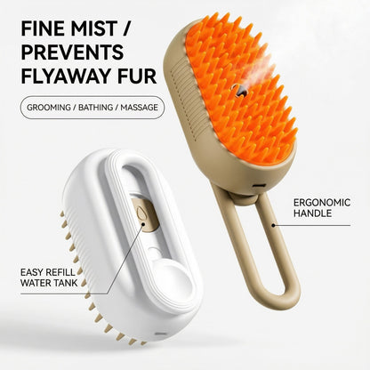 Rechargeable Pet Mist Brush & Anti-Static Deshedding Comb