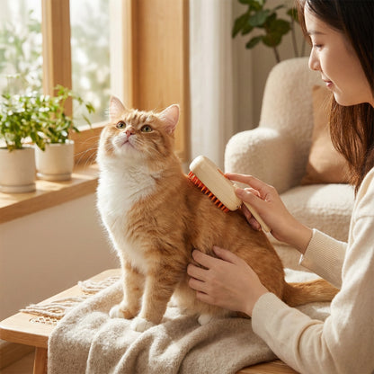 Rechargeable Pet Mist Brush & Anti-Static Deshedding Comb
