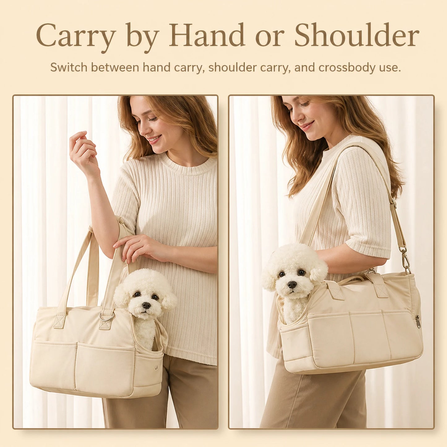 Carry by hand or shoulder — multiple carrying styles