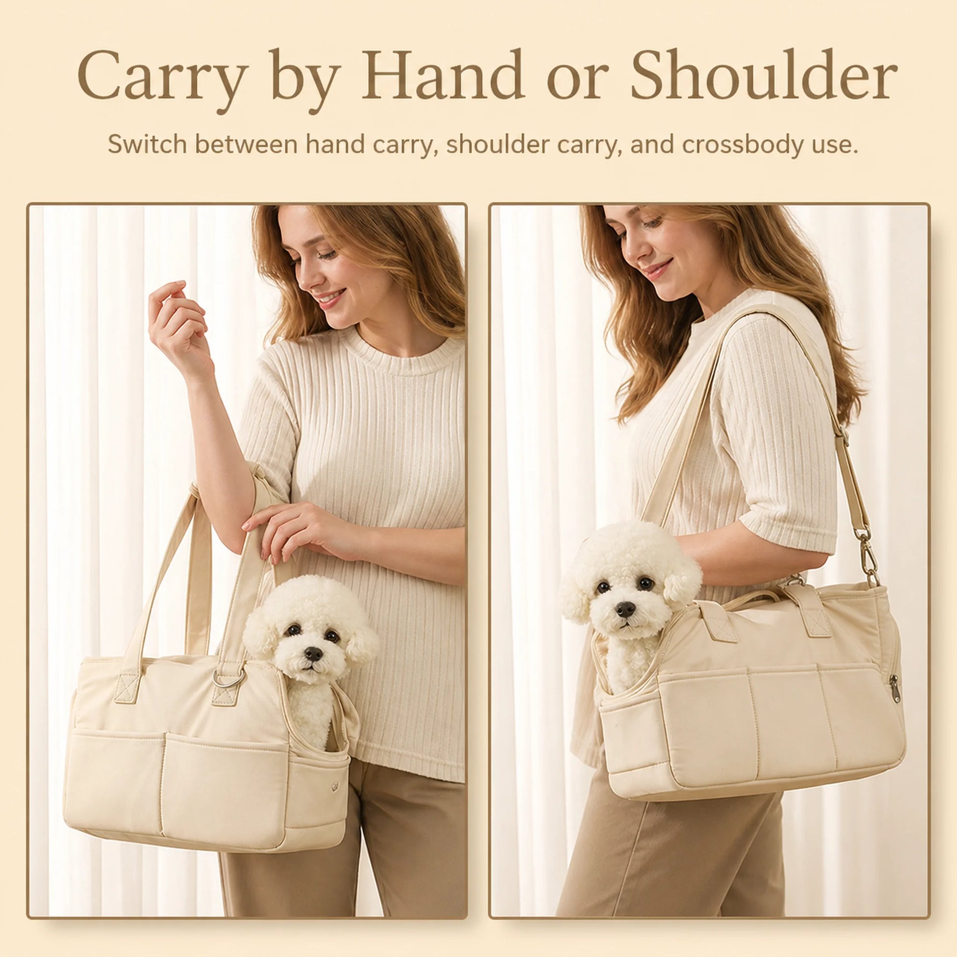 Carry by hand or shoulder — multiple carrying styles