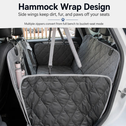 Hammock wrap design showing raised side wings and multi-zipper conversion