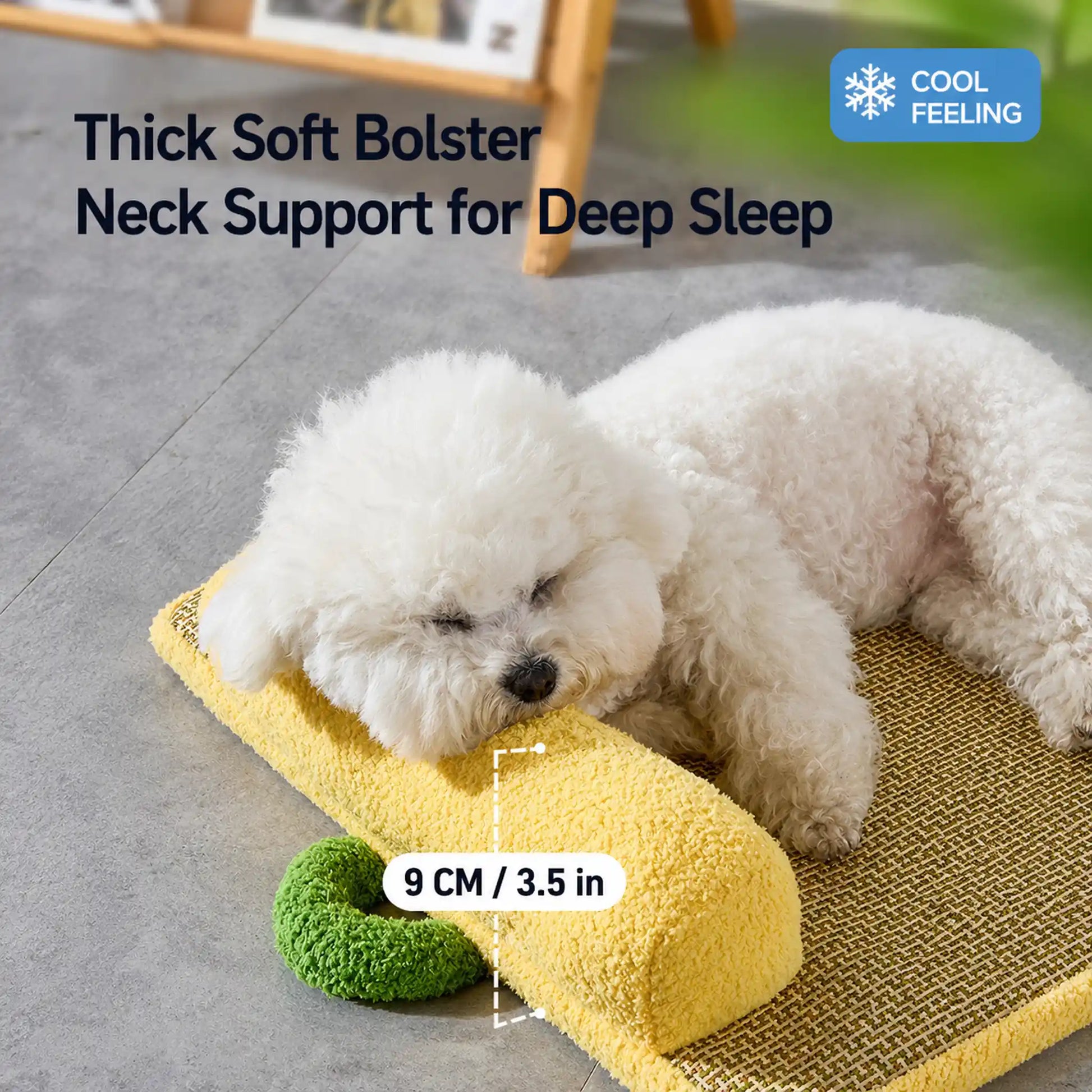 9 cm thick plush bolster pillow for neck support and deep sleep