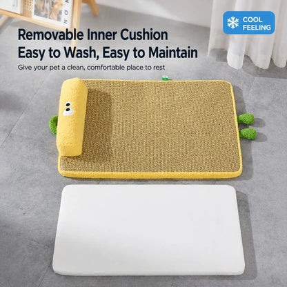 Removable inner cushion zips out for easy washing